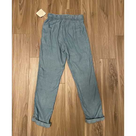 Cynthia Rowley pants Women’s XS Blue 100% Lyocell Ankle Pants Elastic Waist NWT - Picture 2 of 11